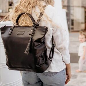 Luxe Arch Vegan Leather Bag in Olive